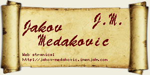Jakov Medaković vizit kartica